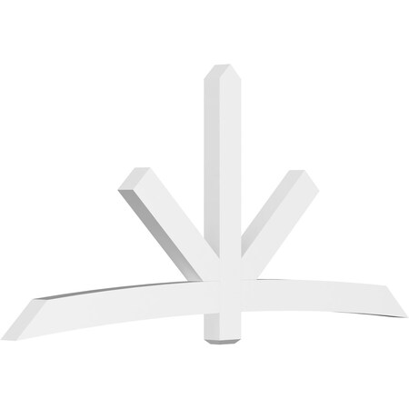 Ekena Millwork Alberta Architectural Grade PVC Gable Bracket, 108"W x 49 1/2"H x 4"D x 6"F, 11/12 Pitch GBP108X50X0406ALB00